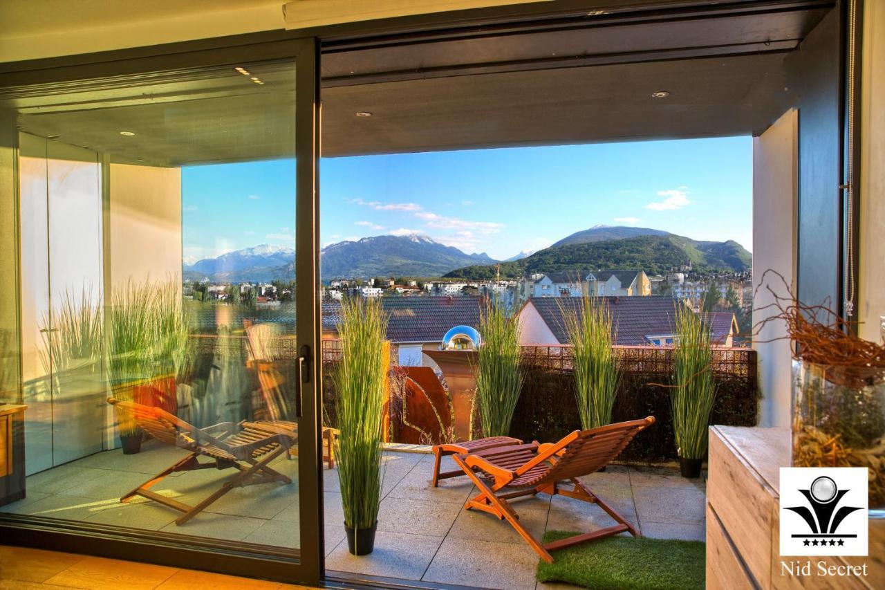 Panoramique 180 Lac Et Montagne Et Nid Secret Spa Romantique Annecy Exterior photo
